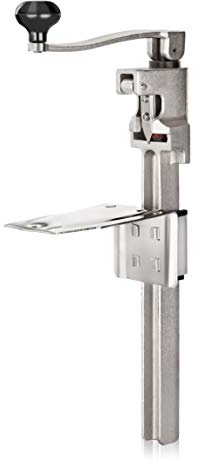 New Star Foodservice 7006841#1 - Abrelatas manual de mesa con base de acero chapado para latas de hasta 11 pulgadas de alto