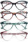 HEEYYOK Gafas de Lectura Mujer con Visión Ultra Nítida Especiales para Lectura.Montura Ligera, Anteojos Para Leer Moda Ojo de Gato，Con estampado de flores