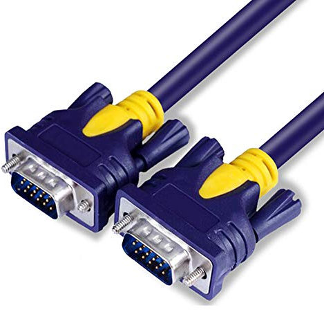 AKT Câble VGA Câble de Signal D'affichage de Télévision D'ordinateur de Haute Qualité HDTV VGA de Blindage Mâle à Mâle,5m