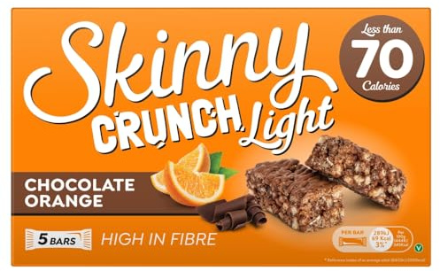 Skinny Crunch Orange Chocolate Snake Bar Less than 75 Cal Pack of 5 20g Bars
