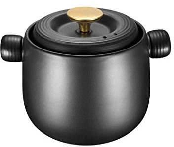 SMSOM Casseruola cinese, vaso di terracotta sano sano sano sano sano di casseruola ad alta temperatura ceramica ceramica vaso per il fuoco antincendio nutrizione pasto ristorante grande capacità zuppa