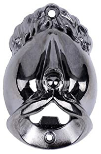 TSTSM Sacacorchos Sacacorchos montado en la Pared, Regalo para Hombres, Regalo para el día del Padre, Accesorios y decoración para el Bar en casa-Silver