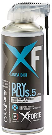 Lubrificante XFORTE DRYPLUS.5 per Catena Bici e Meccanismi di Precisione, 400 ml - Azione Detergente e Protettiva, Additivi Idrorepellenti, Anti-corrosione, Scorrevole, Ideale per MTB, Corsa e BMX