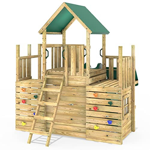 Rebo® Modular Wooden Climbing Frame Adventure Playset - M22 | OutdoorToys | Kids' Outdoor Wooden Garden Play Equipment, Children's Jungle Gym