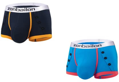 BIATWOWR Boxer da uomo in bambù morbido a vita bassa boxer pantaloncini da uomo ad asciugatura rapida sacchetto gamba corta pack