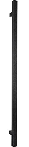 HALCÖ Stoßgriff HT, Türgriff Länge 1400 mm, Stangengriff für Holz- und Glastüren, Stahl verzinkt schwarz passiviert