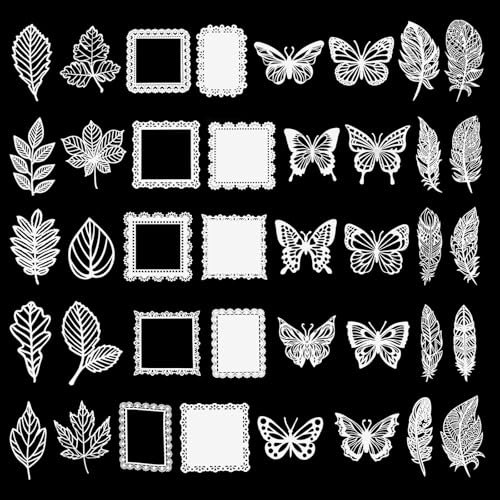 CRAFFANCY Lot de 40 feuilles de papier décoratif en dentelle vintage pour loisirs créatifs, scrapbooking, décoration