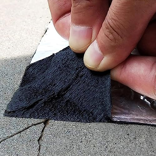 Bitumenband Reparaturband,Selbstklebendes Wasserdichtes Aluminiumband,Isolierband,Dach Wasserdicht Flickkleber Dachpappe,für Dachleckage,Oberflächenriss,Isolierung & Abdichtung (0.5x1m)