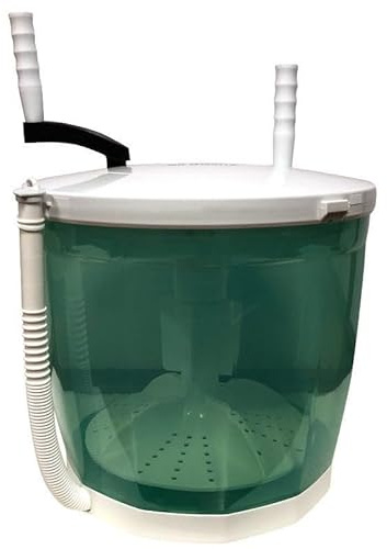 ZAANU Tragbare manuelle, Nicht elektrische Waschmaschine und Wäscheschleuder, Waschmaschine/Trockner mit Kurbelgriff for Camping, Wohnmobile, Wohnungen /42 (Color : Green)