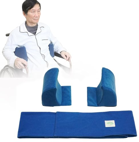 BLUEZY Cojín Y Almohadilla Cómodos para Silla De Ruedas, Cojín De Apoyabrazos De Apoyo Lateral para Silla De Ruedas, Cojin Antiescaras para Silla De Ruedas para Personas Mayores A