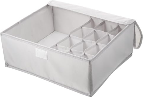 Amosfun Organizer Armadi Scatola Portaoggetti Con Coperchio Lavabile Per Biancheria Intima Reggiseni Calzini E Accessori 11.5X9.8X11.5 Pollici Per Cassetti E Armadio