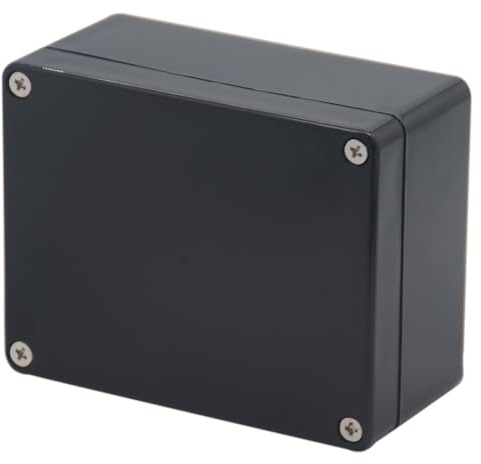 OtdorPatio Projektlåda IP65 Vattentät Kopplingsbox ABS Plast Svarta Elektriska Lådor DIY Elektroniskt Projektfodral Kraftkapsling 115 x 90 x 55 mm (4,54 x 2,17 tum)