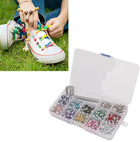 LetCart Ösen-Werkzeug-Set, 4 mm, mit transparenter Aufbewahrungsbox für Hosen, Hüte, mehrfarbig