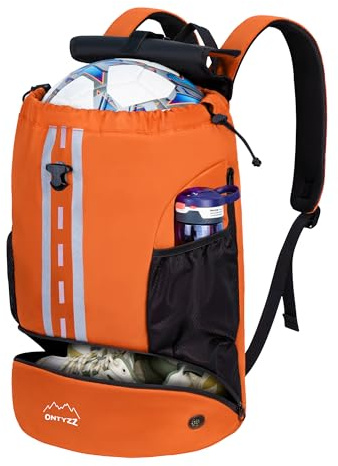 ONTYZZ Wasserdicht Rucksack mit Kordelzug Sportrucksack mit Schuhfach Multifunktionaler Tagesrucksack für Gym Yoga Schwimmen Strand Tanzen Basketball Volleyball Fußball Tasche