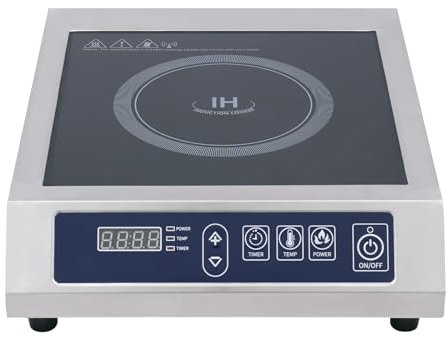 NaMaSyo Induktionskochplatte 3500W Einzelkochplatte Induktion 1 Platte Herdplatte Schwarze Kristallplatte Einbau-Induktionskocher Erwärmung LED Display Timer für Küche, Büro oder Camping