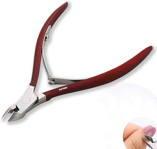 Tronchesino professionale per cuticole, forbici per cuticole, strumenti per unghie, forbici per unghie da salone, rimozione di unghie incarnite spesse, acciaio inossidabile Mehroon