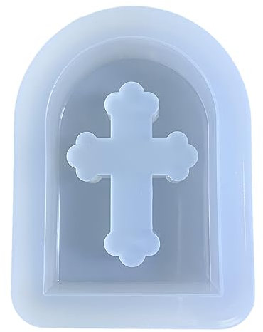 Adorno geométrico de piedra sepulcral cruzada de silicona, molde de resina epoxi, llavero, joyería para decoración de bolsas, manualidades