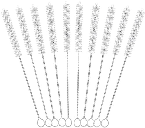 CIDYAUST Straw Cleaner 12 Inch(10-Pack) for Reusable Straws | Straw Cleaner Brush Extra Long, Straw Brush Cleaner for Baby Bottle,Stanley Cup,Sippy Cup and Coffee Machine