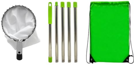 Paaruter Recolector de Frutas con 5 Postes TelescóPicos, Recolector de Frutas de Metal, Herramientas para Recoger Frutas en el JardíN, JardineríA, MelocotóN