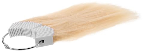PLAFOPE Lot de 30 Échantillons de Cheveux Jaune pour Test Capillaire avec Fil Haute Température et Plastique, Outil Indispensable pour Coiffeurs en Salon de Coiffure