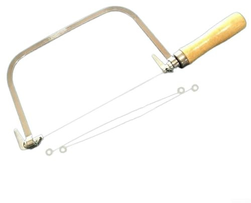 Kit tagliasapone con sega in acciaio inox e 3 corde di ricambio, strumento professionale per saponai fai da te e per artigiani di candele
