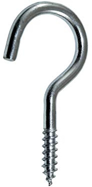 SN-TEC Wäscheleinenhaken/Schraubhaken/Deckenhaken Edelstahl A2 Rostfrei 65mm (10 Stück)