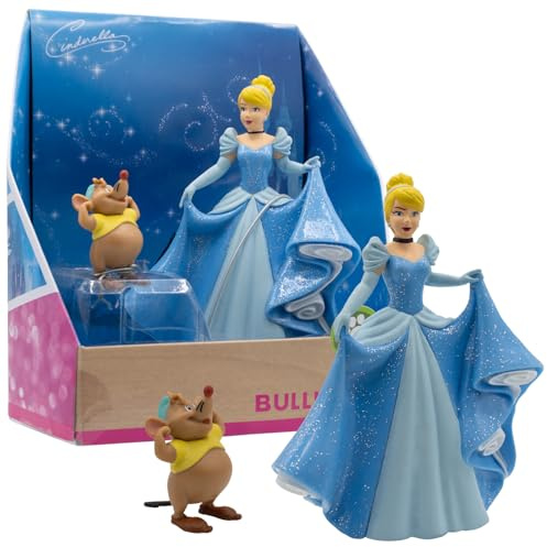 Bullyland 13438 - Spielfiguren Set Cinderella und Karli aus Walt Disney Cinderella, detailgetreu, ideal als kleines Geschenk für Kinder ab 3 Jahren
