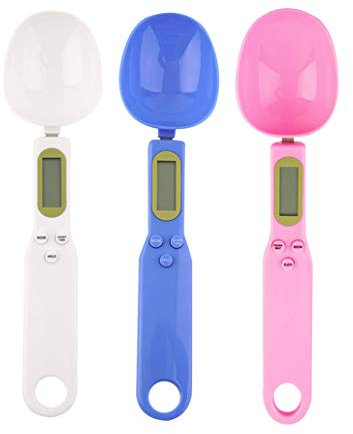 Meichoon Cuchara Báscula Cocina Portátil Alta Precisión 1.1 lb / 500 g (0.1 g) LCD Electrónico Herramientas de Pesaje de Medición Digital Accesorios de Cocina Hogar y Cocina Azul C52