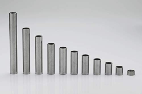 Edelstahl Distanzhülsen, Abstandshülsen – ohne Innengewinde, M8 Schrauben beweglich durchsteckbar – 10 x 8.4 x 0.8 mm (Außen x Innen x Wandstärke) – 5 Stück, Länge 70 mm