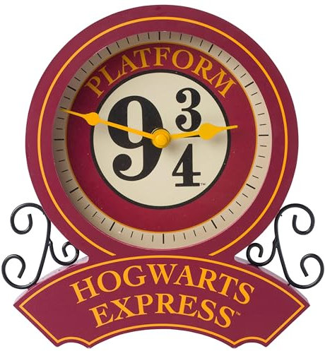 Silver Buffalo Harry Potter Hogwarts Express Platform 9 3/4 Desk Clock