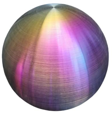 Jürgen Bocker Garten-Ambiente Dekokugel aus Edelstahl 20 cm Edelstahl Rainbow matt gebürstet Dekorationskugel Edelstahlkugel