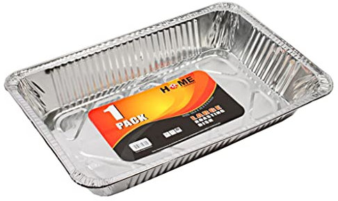 Best House Extra Large Aluminium Foil Baking Trays - Foil Tray Containers for Food Storage, Baking, Roasting (L 52.5 x W 32.5 x H 7.9 cm) (5 Trays) Please Check Size Before Purchase