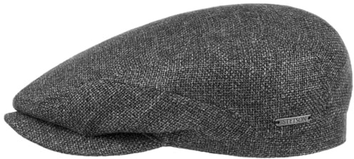 Stetson Taleco Schirmmütze Flatcap Uni einfarbig Made in EU Damen Herren Sommer Winter