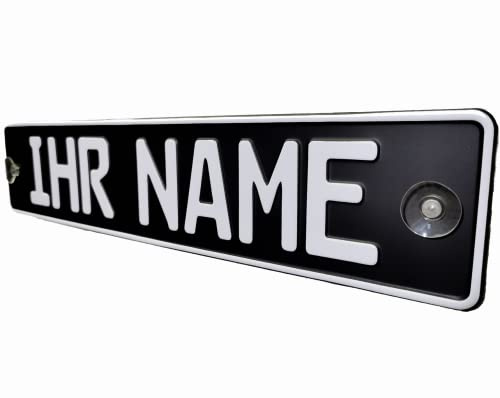 Melsaro Namenschild LKW Fahrer Autofahrer Anthrazit/Schwarz Farbe vom Text ist in Weiß Folie farbig Truck Trucker Funschild Autoschil Traktor Schild