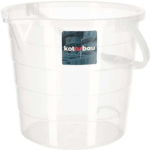 KOTARBAU® Großer Transparenter Eimer mit Ausguss zum Malen für den Garten und Haushalt 15 L