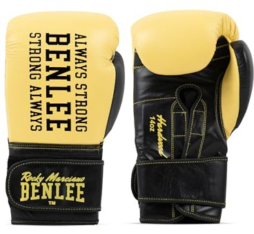 Benlee Leather Boxing Gloves Hardwood 14 oz Yellow/Black, 199511