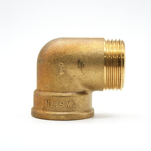 DOJA Barcelona | Codo Laton Roscado 90º | 1/2 | PACK 4 | Macho - Hembra | Codo Laton | Codo Grifo Laton para Instalaciones de Riego | Conector Codos latón Tuberias para Radiadores, Aire Comprimido