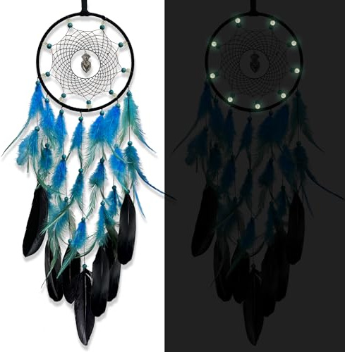 Dream Catchers Luminous Dream Catcher for Boys Girls Kids Bedroom Handmade Feather Decor Wall Hanging Gift