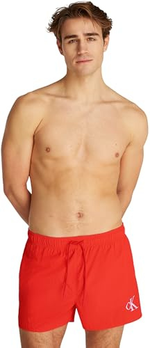CK JEANS män shorts dragsko mode boardshorts, röd (flammande chili), XL, Röd (Flammande chili), XL