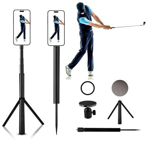 Golf Tripod & Monopod, Magnetic Golf Swing Phone Holder