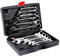 OHMG 12 Pièces Clés Plates à Cliquet, Cles à Fourches en Acier au Chrome Vanadium 8-19mm, Bricolage Jeu de Clefs Mixtes Outils avec Valise de Rangement pour Réparation de Garage Automobile (A)