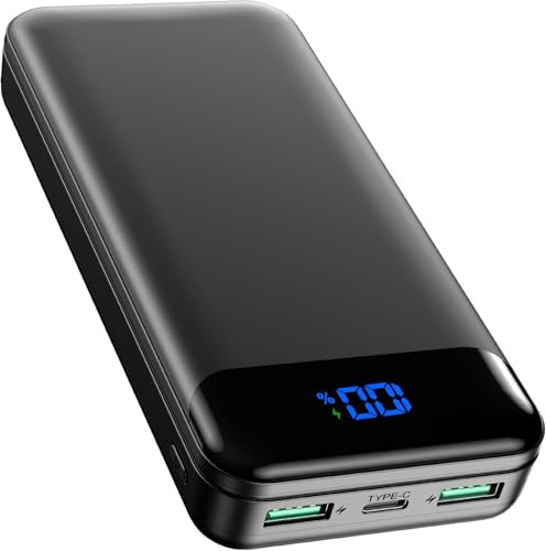 Enerwow 27000mAh Power Bank Portable Charger with PD3.0/QC4.0 Fast Charging, USB-C Input & Output Powerbank with LED Display, Battery Pack Compatible with iPhone, Tablets & More