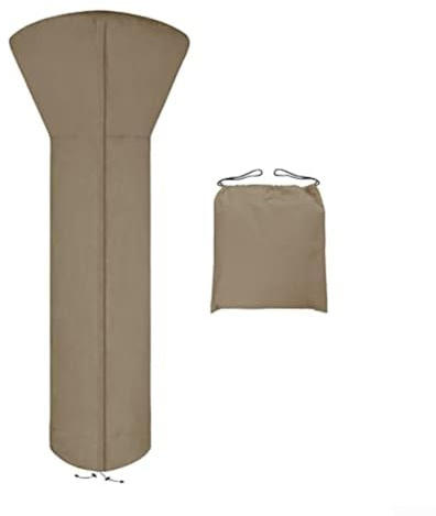 Feeshoppher Patio Heater Cover Waterproof, Waterproof Patio Heater Cover With Zipper & Storage Bag UV & Wind,khaki(30*25*5cm)(226cm)