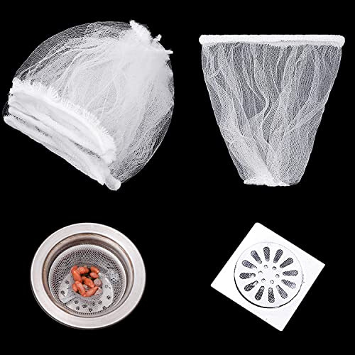 Mesh Sink Strainer Bags - 500 Disposable Kitchen Filter Nets for Collecting Garbage, Ideal for Kitchen and Bathroom Floor Drains