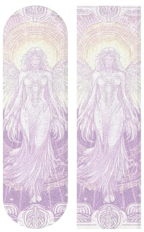 Angel Tarot-Griptape für Skateboard, Skateboard, rutschfest, für Treppen, Outdoor, 1 Blatt, 84,1 x 23,1 cm, Lila