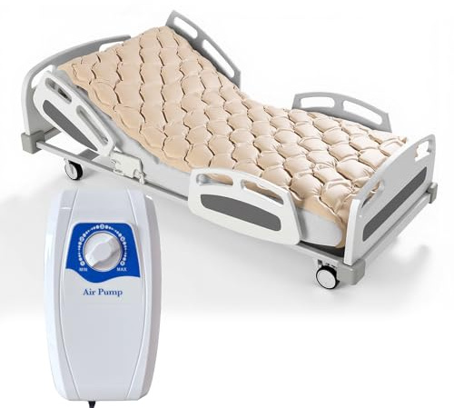 Alternating Air Pressure Mattress with Electric Pump, Beds Bubble Pad Cushion for Bed Sore Prevention and Pressure Ulcer Relief, Hospital & Home Use Medical Bed Mattress Topper