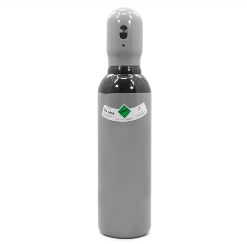 Gasflasche Stickstoff Stickstoffflasche Schutzgasflasche 5L - Schweißgas WIG/TIG Klimaanlage Reifenfüllung Druckprüfung - 150bar 0,8m³ TN-28 - Neu mit Schutzkappe - 10 Jahre EU-Zulassung