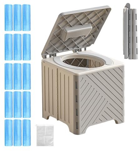Tragbares Badezimmer für Camping, mobiles Sanitär für Erwachsene, faltbar, rutschfest, mit PVC-Kissen, für ältere Menschen, Krankenhäuser, Outdoor-Aktivitäten, Camping, Reisen