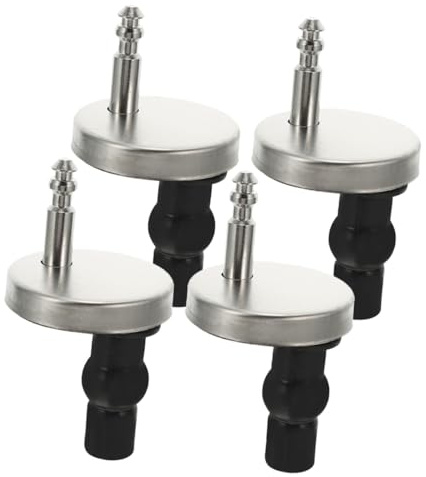Toddmomy 2 ensembles Kit de Charnières Inox pour Abattant Wc avec Fixation Rapide Accessoires Robustes pour Siège de Toilette Installation Simple et Remplacement