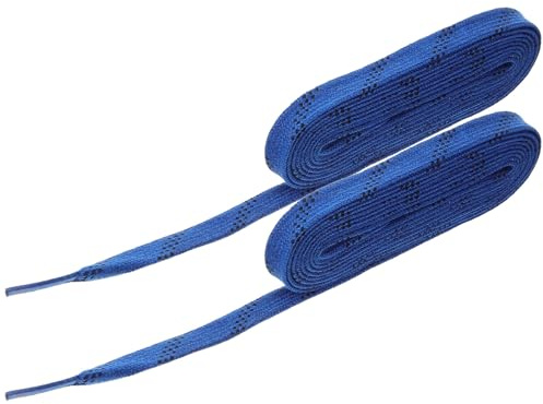 Luxshiny Cordones Encerados para Patines de Hockey sobre Hielo, Cordones Planos Elásticos Azul, Reemplazo Cómodo para Zapatillas Deportivas y Patines, Accesorios Deportivos Profesionales,